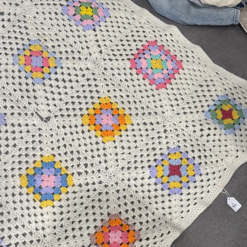 Handmade Flower Crochet Blanket